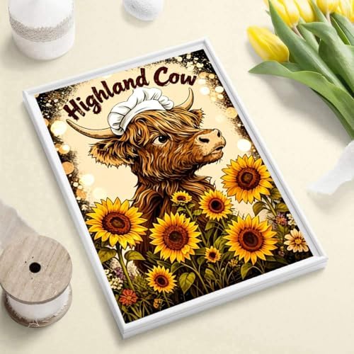 Highland Cow Diamond Art Kits for Adults, Diamond Painting Kits for Adults - Image 3