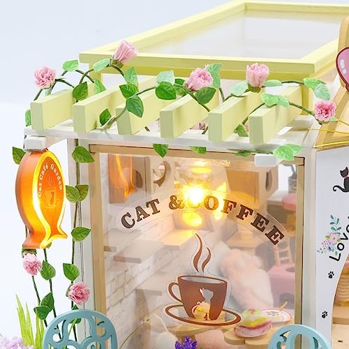 DIY Miniature Dollhouse Kit, Wooden Mini Dollhouse Kit for Adults with Dust Proof, Birthday Thanksgiving for Adults, Family, Friends - Image 5