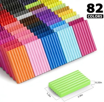 Artpar 82 Colors Polymer Clay Kit, Oven Bake Clay for Kids,19 Carving Tools - Image 2