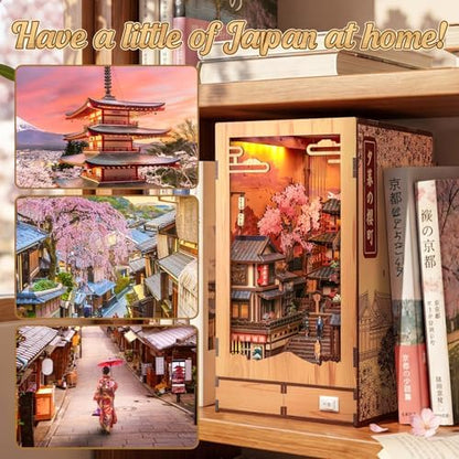 Cutefun DIY Book Nook Kit - Japanese Kyoto 3D Wooden Puzzle 400+ Pieces - Image 4