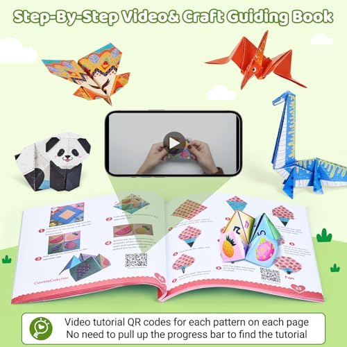 GAMENOTE Origami Kit for Kids Ages 8-12, 72 Adventure Projects, 180 Sheets - Image 4