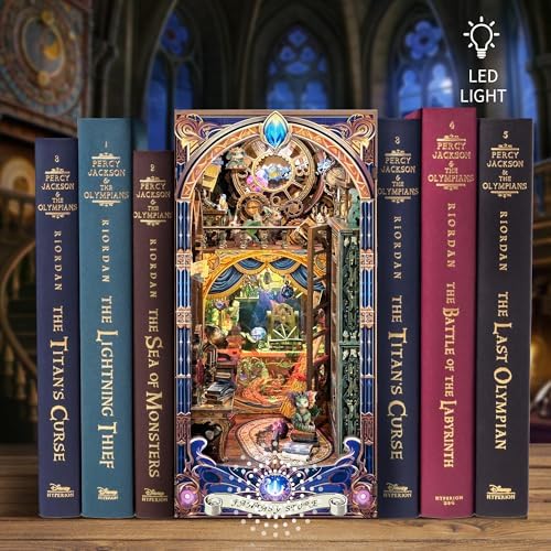 Book Nook Kit- DIY Miniature Booknook Kit Creative Decorative Bookend Bookshelf Insert 3D Puzzles for Adults Women Teens- Fantasy Store (SQ-25) - Image 3