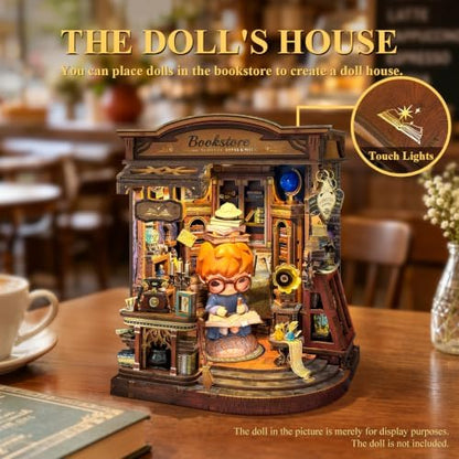 Book Nook Kit DIY Miniature House 3D Wooden Puzzle - Inchspace Bookstore - Image 4