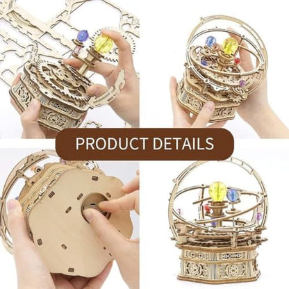 ROKR 3D Wooden Puzzles for Adults Mechanical Music Box-Starry Night, DIY Rotating Music Box Model Building Kits for Teens, DIY Crafts/Hobbies/Gifts Desk Decor for Boys Ages 14+ (Starry Night) - Image 6