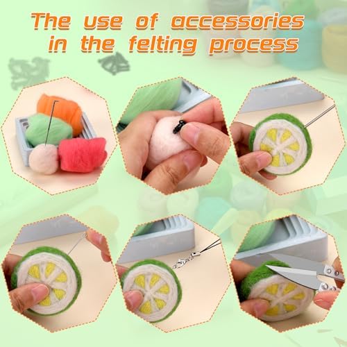 IMZAY Needle Felting Kit, 72 Colors Felting Wool Kit Wool Roving - Image 5