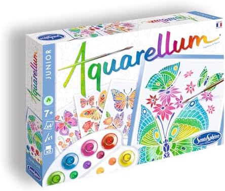 Sentosphère Butterflies and Flowers Art Kit - Complete Kit, Paint Without Going Over the Lines, With Vellum Paper, Ages 5 ans to 99 ans - Image 3