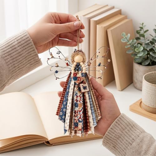 Fabric Angel Wall Hanging Kit, DIY Macrame Craft for Adults Beginners - Image 4