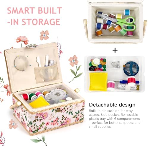 MKNZOME Sewing Box with Supplies Kit for Women, Complete Accessories - Image 4