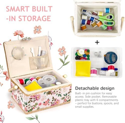 MKNZOME Sewing Box with Supplies Kit for Women, Complete Accessories - Image 4