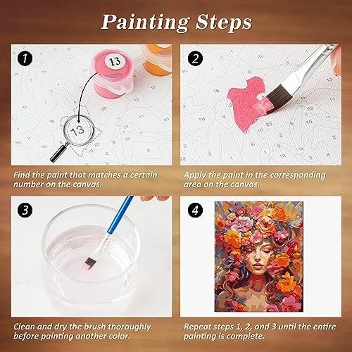 NiArt Paint by Numbers Kit for Adults Beginners, Canvas 16x20 Unframed - Image 6