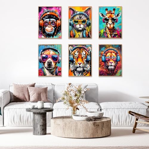 Okarina 6 Pack Paint by Numbers Kit for Adults & Beginners, Animals Designs - Image 4