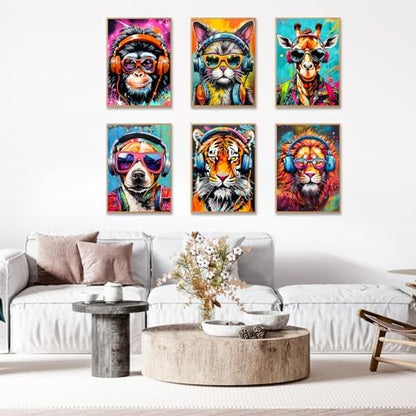 Okarina 6 Pack Paint by Numbers Kit for Adults & Beginners, Animals Designs - Image 4