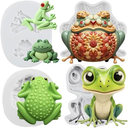 Frog Silicone Molds Frog Toad Polymer Clay Mold Set of 4 by Unknown