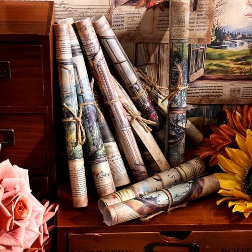 icceemee 160 Sheets Vintage Retro Scrapbook Paper, Junk Journaling Supplies Kit for Bullet Journals, Collage Art, Poster & Room Decor, Card Making, Gift Wrapping - Image 6