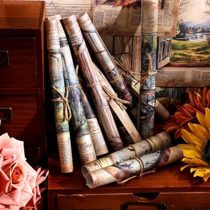 icceemee 160 Sheets Vintage Retro Scrapbook Paper, Junk Journaling Supplies Kit for Bullet Journals, Collage Art, Poster & Room Decor, Card Making, Gift Wrapping - Image 6