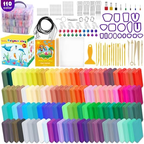 IGaiety Polymer Clay Kit for Kids, 110 Colors Oven Bake Clay by IGaiety