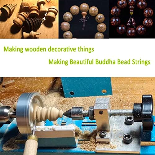 Wood Lathe Mini Lathe Machine Multi-Purpose Type Lathe Milling Cutting Grinding Polishing Professional Table Top Lathe Tool Kit - Image 3