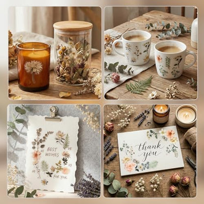 85-Piece Floral Scrapbook Stickers, Self-Adhesive Daisy Camellia - Image 6