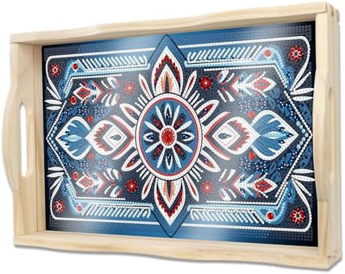 DOTSOPS DIY Mandala Diamond Painting Serving Tray with Handle for Adults by DOTSOPS