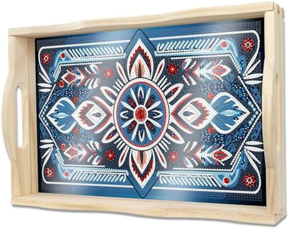 DOTSOPS DIY Mandala Diamond Painting Serving Tray with Handle for Adults by DOTSOPS