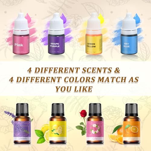 ZQBQC Soap Making Kit, Soap Making Kit for Adults Beginners, DIY Craft Supplies with Shea Butter Glycerin Melt and Pour Soap Base, Molds, Fragrances, Dried Flowers, Soap Craft Set for Adults and Kids - Image 6