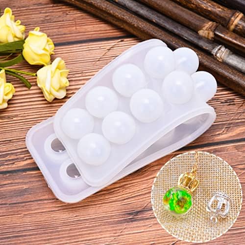 Sphere Resin Mold,20 Beads Silicone Molds, Crystal Ball Epoxy Casting Mould, Jewelry Making Mold for DIY Pendant Necklace Earring Bracelet Ring - Image 4
