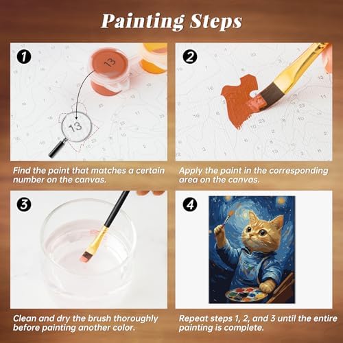 NiArt Paint by Numbers Kit for Adults Beginners, Canvas 16x20 Unframed - Image 5