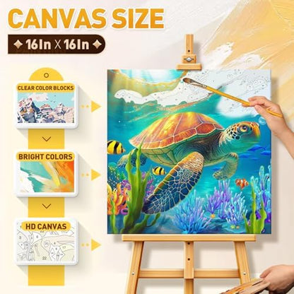 Qaisxoty Paint by Numbers Kit for Adults Beginner - Acrylic Flowers Rolled Canvas Adult Paint by Number with Canvas, Box, Brushes, Acrylic Paints - Floral Paint by Numbers Gift, Home Decor - 12”x16” - Image 5
