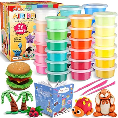 36 Colors Air Dry Clay Kit for Kids – 36 Cups with 3 Sculpting Tools by CiaraQ