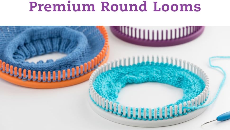Authentic Knitting Board Premium Round Loom Set, Small Gauge Knitting Looms - Image 3