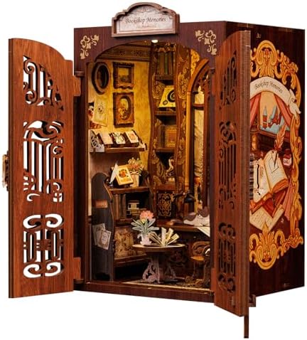 CUTEBEE Book Nook Kit, DIY Miniature House Kit for Adults, Bookshop Booknook by CUTEBEE