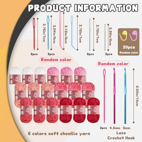 LUNARM Chenille Yarn for Crochet Knitting Chunky Blanket Velvet Yarn - Image 2