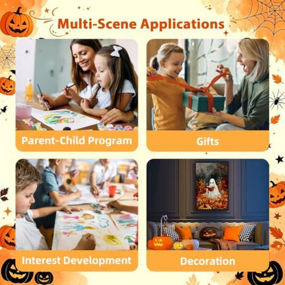 Halloween Paint by Numbers Kit for Adults Ghost Paint by Numbers for Adult - Image 7