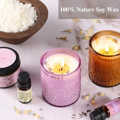 DARJEN Candle Making Kit for Adults, 8 Jars & Tins Soy Wax Scented DIY Set - Image 5