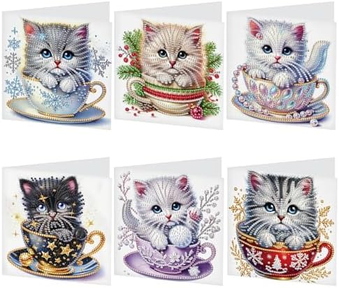 Diamond Painting Greeting Card Kit, Special Shaped Diamonds Painting, DIY Handcraft for Relatives and Friends with Wishes,Unique Design Crafting for Birthday or Holiday Cards by PremiumDiamondArt