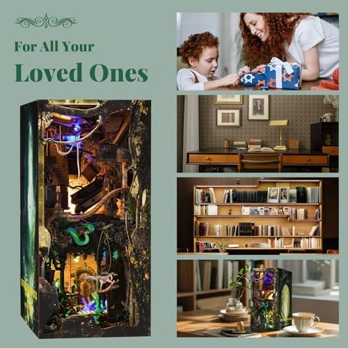MiniCity Down the Rabbit Hole DIY Book Nook Kit, Miniature Puzzle with LED - Image 6