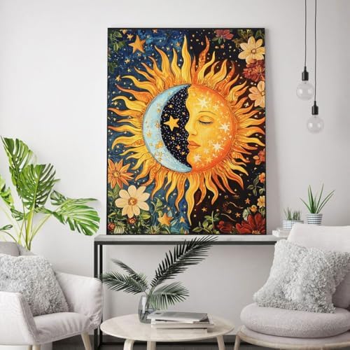 WUSARPLY Sun and Moon Stamped Cross Stitch Kits for Beginners Adults - Image 3