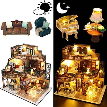 Spilay DIY Miniature House Kit for Adults, Miniature Dollhouse Kit - Image 3