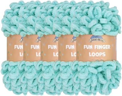 JubileeYarn Fun Finger Loops Yarn - Blue - 5 Skeins by BambooMN
