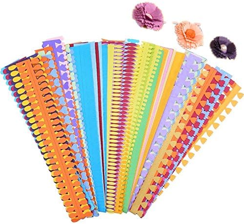 ODETOJOY Flower Quilling Paper Strips Craft Make Paper Flowers Kit for Scrapbooking-(40PCS, 8 Patterns) with Embossing Ball Stylus Tool (8 Pattern Flower) by ODETOJOY