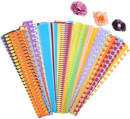 ODETOJOY Flower Quilling Paper Strips Craft Make Paper Flowers Kit for Scrapbooking-(40PCS, 8 Patterns) with Embossing Ball Stylus Tool (8 Pattern Flower) by ODETOJOY