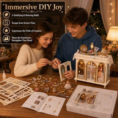 Roroom DIY Miniature House Kit, Dreamy Vanity Room Dollhouse Kit - Image 5