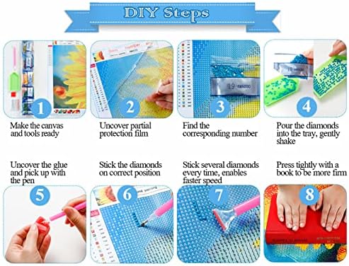 Eiazuiks Diamond Painting Kits for Adults, Books 5D DIY Diamond Art Kits Full Drill Diamond Dots for Gift Wall Decor and Relaxation Gem Arts 12x16 inch - Image 6