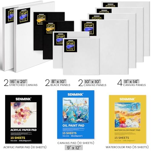 196Pcs Deluxe Artist Painting Set with French Easel, 48 Colors Acrylic & Oil Paints, 24 Colors Watercolor Paints, Art Paint Supplies for Artists, Beginner & Adults - Image 5