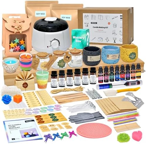 Geoynas 128pcs Candle Making Kit with Blind Box Surprise by Unknown