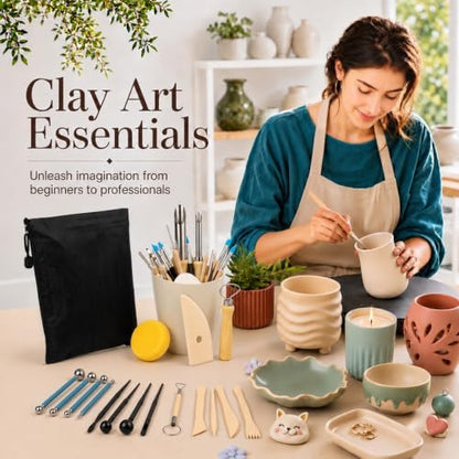 CLAYPRO 42Pcs Clay Tools Kit, Ceramic & Pottery Tools for Adults - Image 2