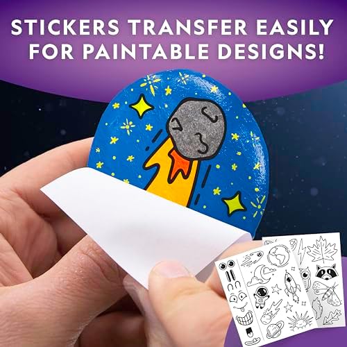 National Geographic Glow-in-the-Dark Rock Painting Craft Kit for Kids - Image 5