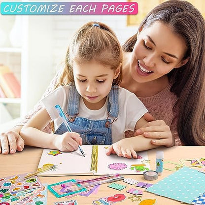 DIY Journal Kit for Girls, Scrapbook & Diary Supplies Set, Birthday Gifts for Teen Girls Craft Sets - Unleash Creativity Journaling Art Crafts Kit - Ideal Gifts for 8 9 10 11 12 13 14 Year Old Girl - Image 7