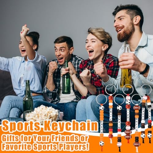 Landical 564 Pcs Sport Keychain Making Kit DIY Name Bead Key Chain Craft - Image 4