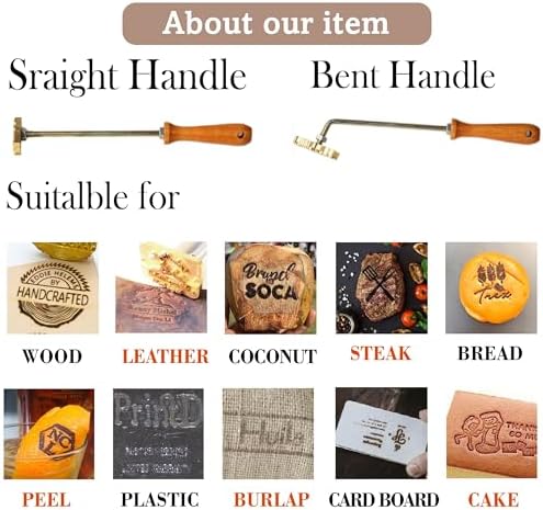 Custom Wood Branding Iron, Personalized Leather Branding Iron Stamp, Wedding Gift, Handcrafted Design, Wooden Works Design (1.5"x1.5") - Image 2